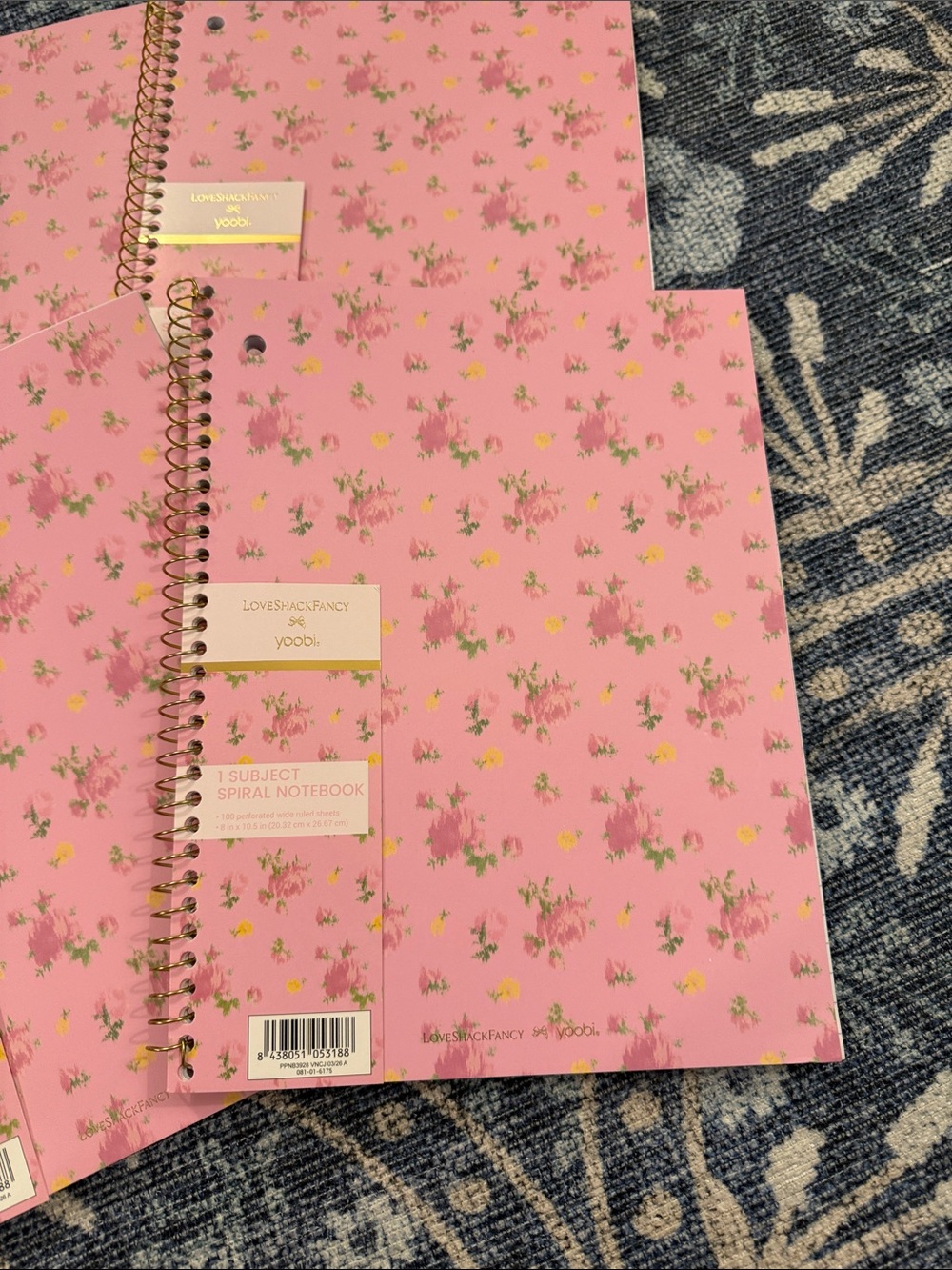 LoveShackFancy x Yoobi Spiral Notebooks Set of 4 - Picture 2 of 4